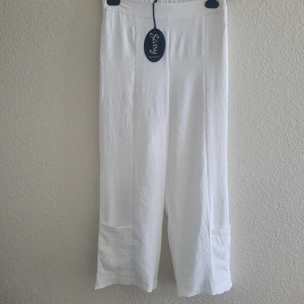 Ever Sassy NWT Flowy Cream Pants XS